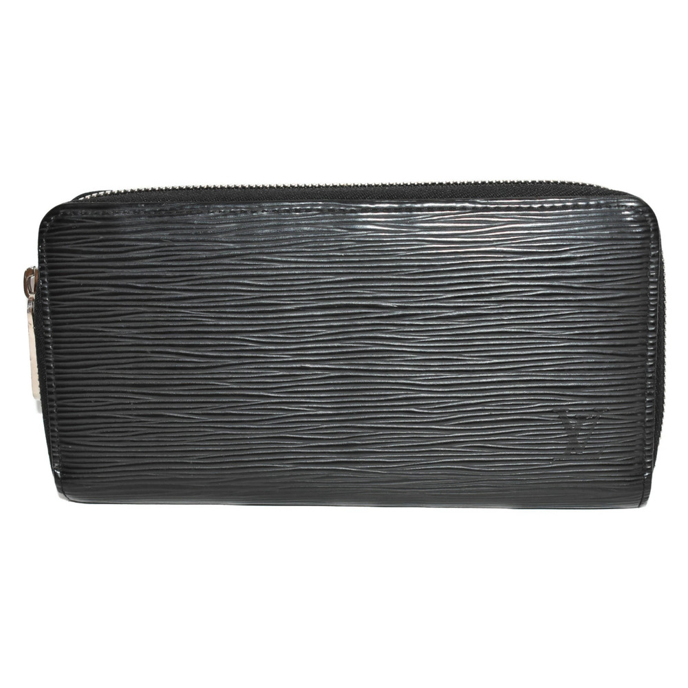 LOUIS VUITTON Zippy Wallet Epi Black Leather Long